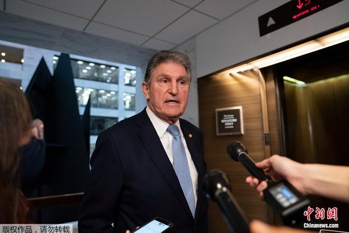 資料圖：美國民主黨籍參議員曼欽。