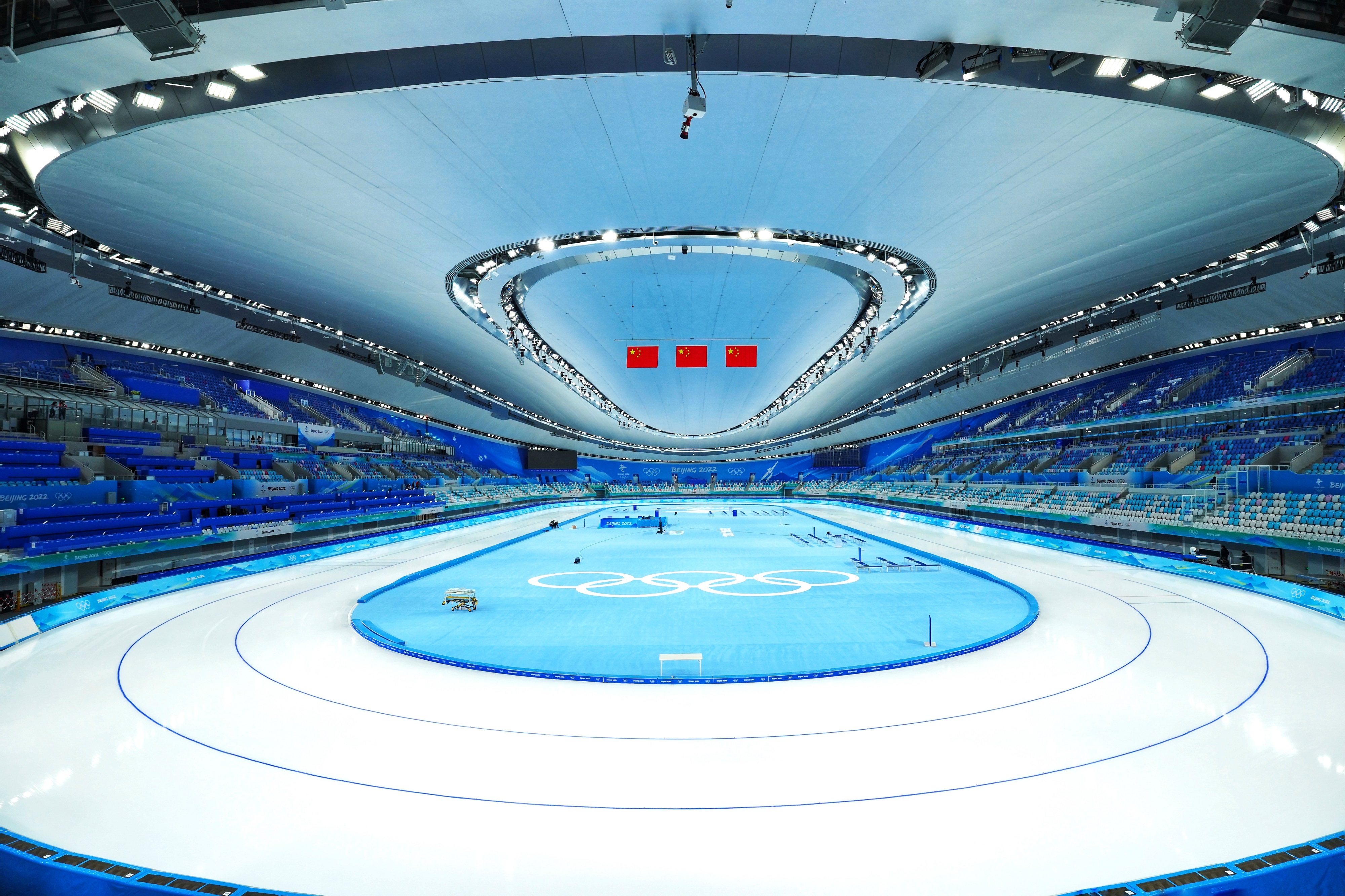 △國家速滑館，2022年1月4日，習(xí)近平總書記到這里調(diào)研。(圖/總臺(tái)國廣記者李晉拍攝)