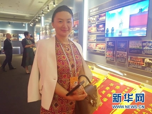 英國(guó)川商聯(lián)合總會(huì)會(huì)長(zhǎng)宋汶栗。新華網(wǎng)記者 侯強(qiáng) 攝