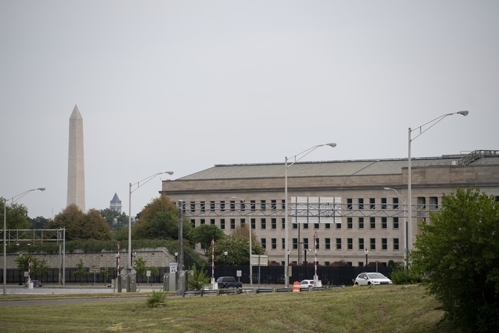 這是2021年8月3日在美國弗吉尼亞州阿靈頓拍攝的美國國防部所在地五角大樓。新華社記者劉杰攝