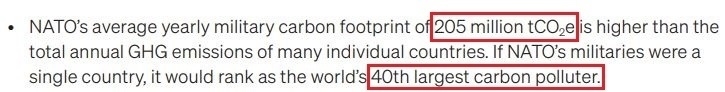 看看北約的“碳足跡”，就知道西方的氣候承諾有多扯