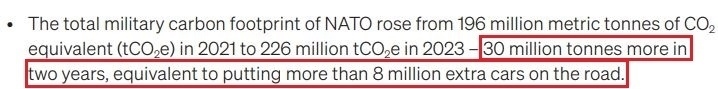 看看北約的“碳足跡”，就知道西方的氣候承諾有多扯