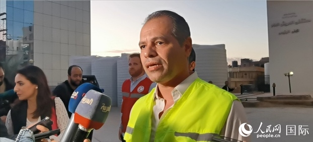 埃及衛(wèi)生部官員艾哈邁德·馬赫迪在接受記者采訪。人民網(wǎng)記者 沈小曉攝