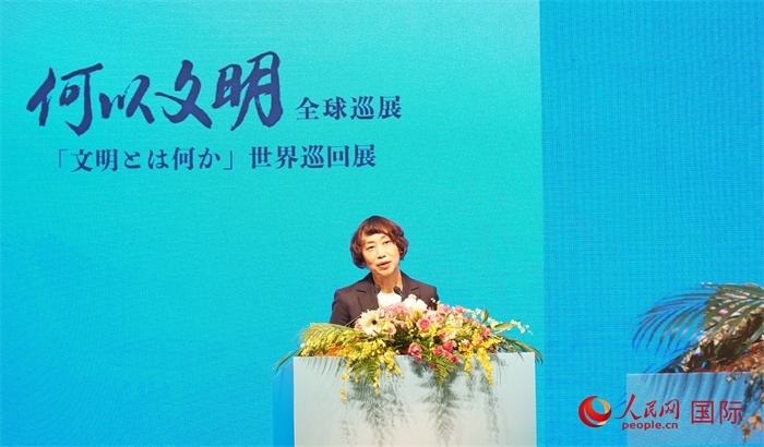 中央廣播電視總臺副臺長邢博致辭。人民網 蔣曉辰攝