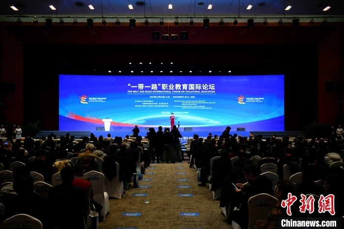 圖為 “一帶一路”職業(yè)教育國(guó)際論壇現(xiàn)場(chǎng)。 中新社記者 韓冰 攝