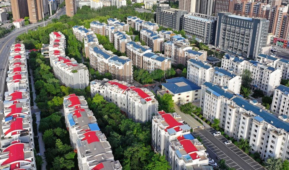 6月19日拍攝的長城花園社區(qū)（無人機照片）。