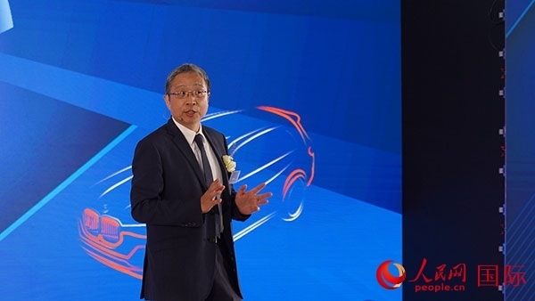 延鋒彼歐總經(jīng)理倪建華致辭。人民網(wǎng) 張茜攝