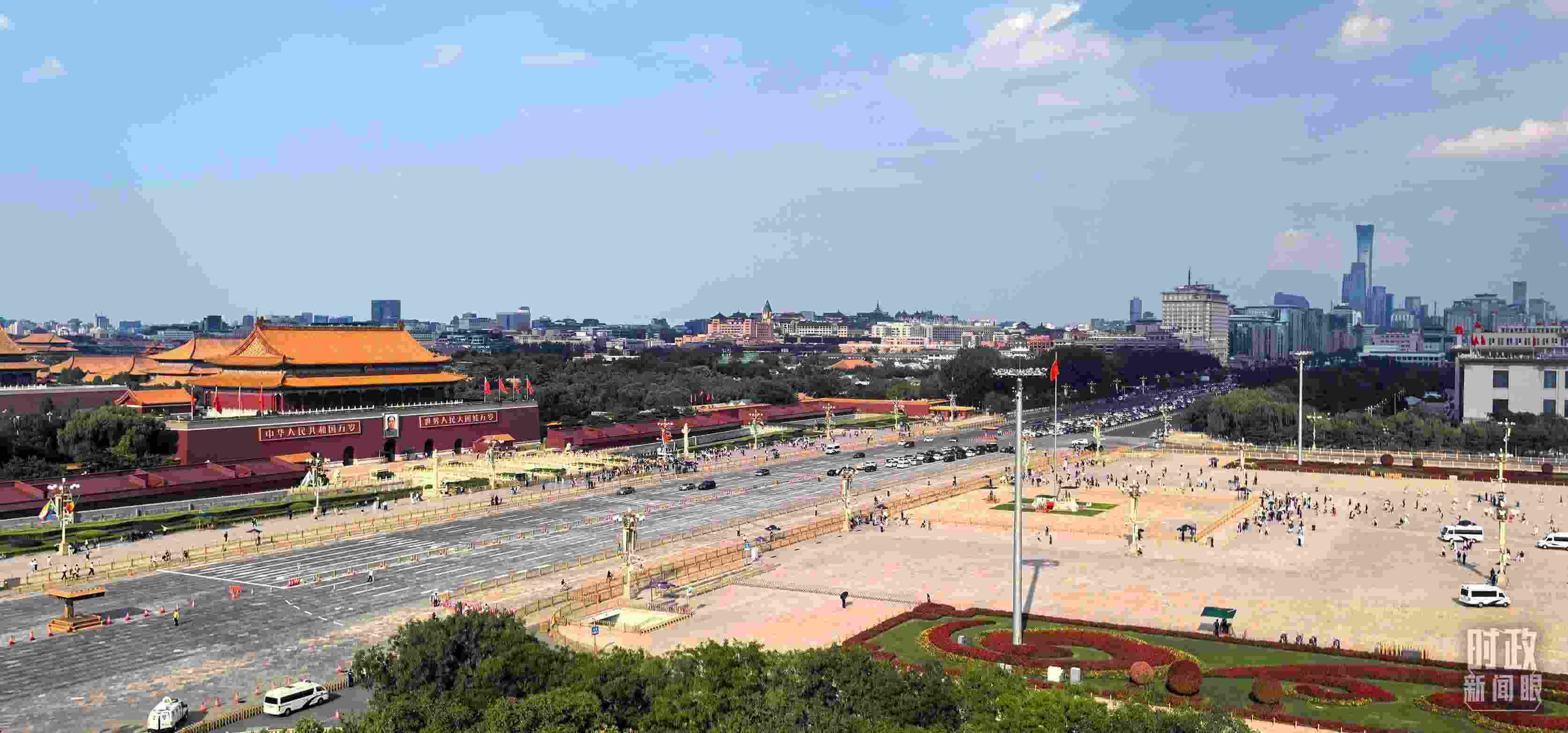 9月6日的天安門廣場(chǎng)。（總臺(tái)央視記者王子杭拍攝）