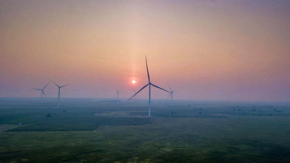 內(nèi)蒙古通遼市238萬千瓦風電基地。（受訪者供圖）