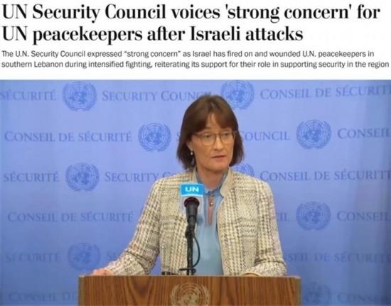 《華盛頓郵報》報道截圖（題圖為本月安理會輪值主席、瑞士常駐聯(lián)合國代表帕絲卡萊·貝里斯維爾）