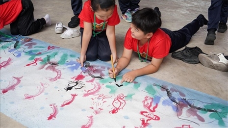 水墨畫(huà)教學(xué)。主辦方供圖