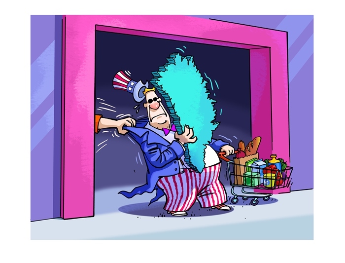 漫畫作者：馬宏亮（人民網(wǎng)版權(quán)圖片，未經(jīng)授權(quán)請(qǐng)勿轉(zhuǎn)載。）