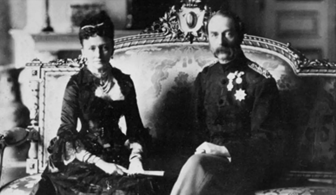 克里斯蒂安九世（右）與妻子路易斯。（圖片來源：丹麥王室網(wǎng)站）