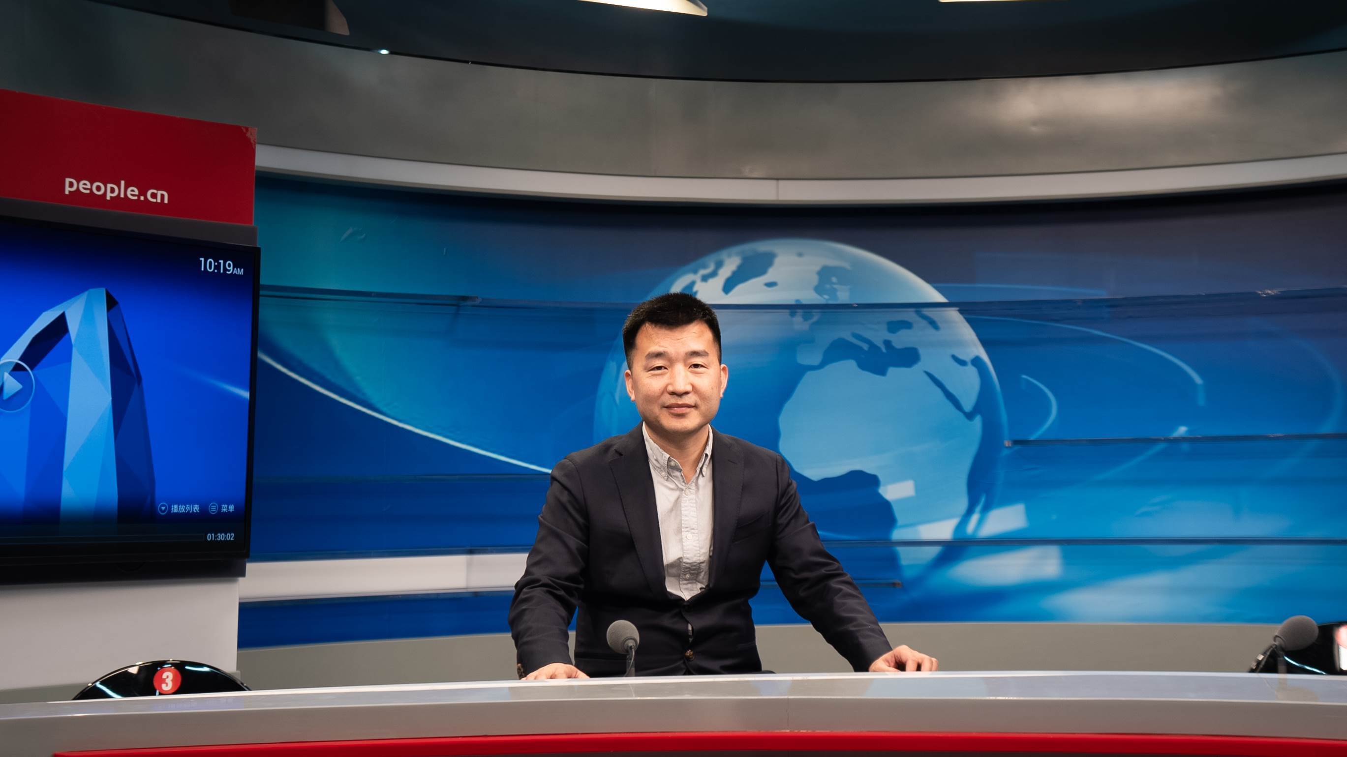 應急管理部國家自然災害防治研究院研究員，博士生導師許沖作客人民網(wǎng)。人民網(wǎng)記者 葛泰佚攝